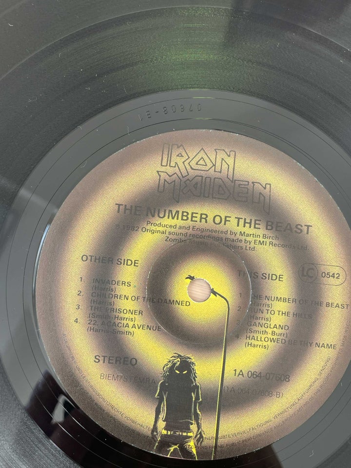 LP, Iron Maiden, Number of the beast