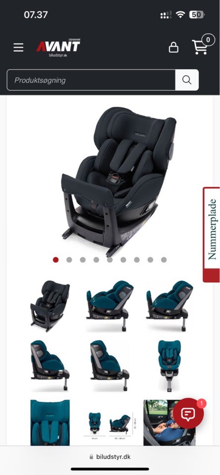 Autostol, op til 18 kg , Recaro Salia