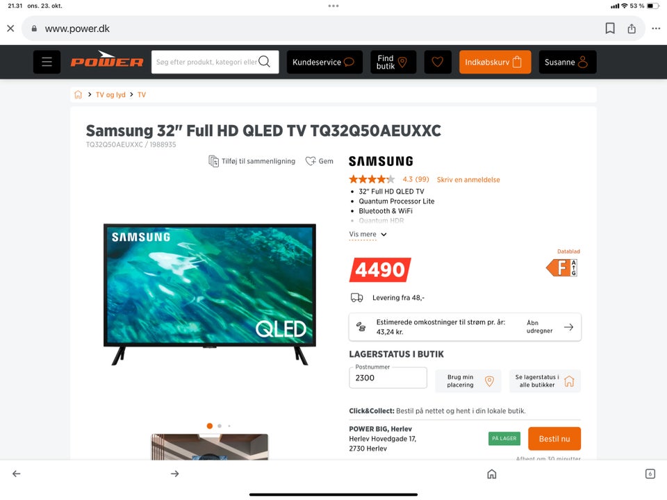 Samsung, 32", Perfekt