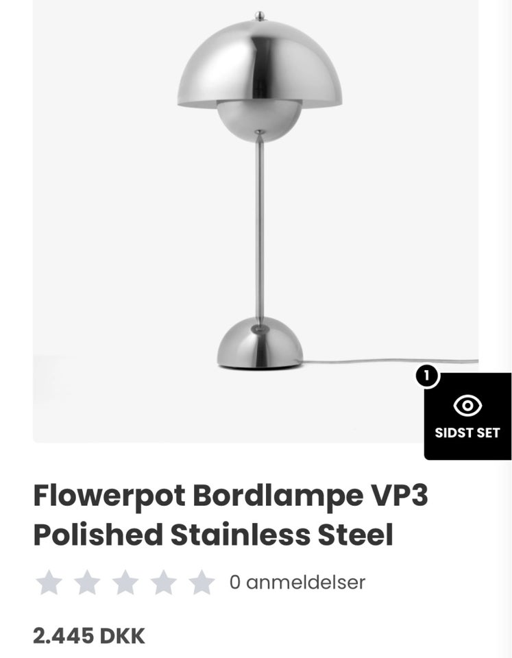 Bordlampe, Verner Panton