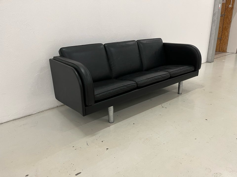 Sofa, læder, 3 pers.