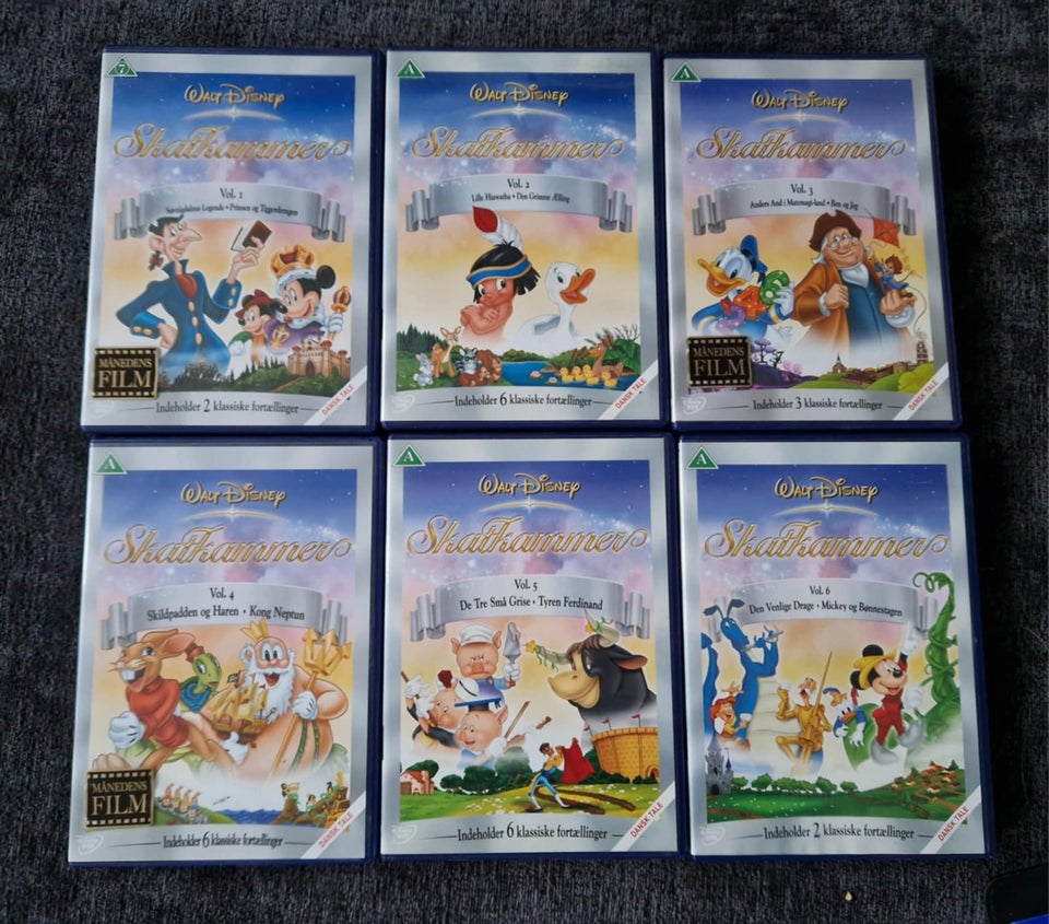 Div. Disney, DVD, tegnefilm