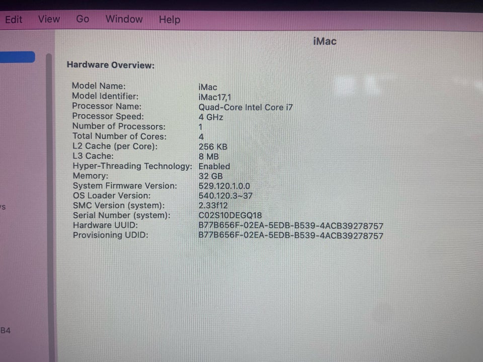 iMac 27’’ Retina 5K  4 GHz