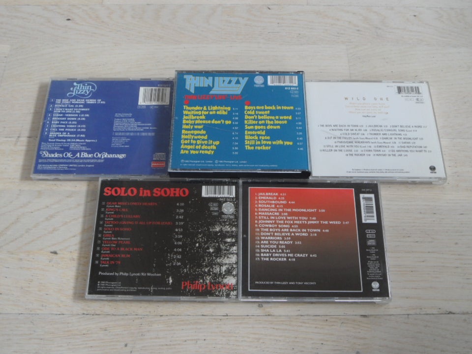 THIN LIZZY: 5 CD MED THIN LIZZY, rock