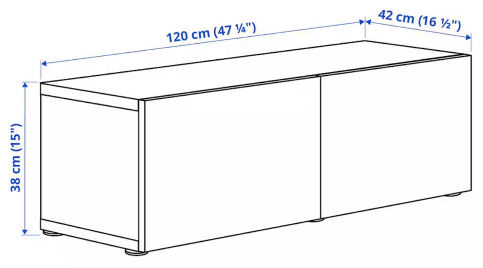 Reol, Bestå Ikea, b: 120 d: 42 h: 38