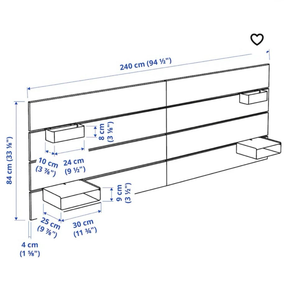 Sengegavl, Ikea Nordli