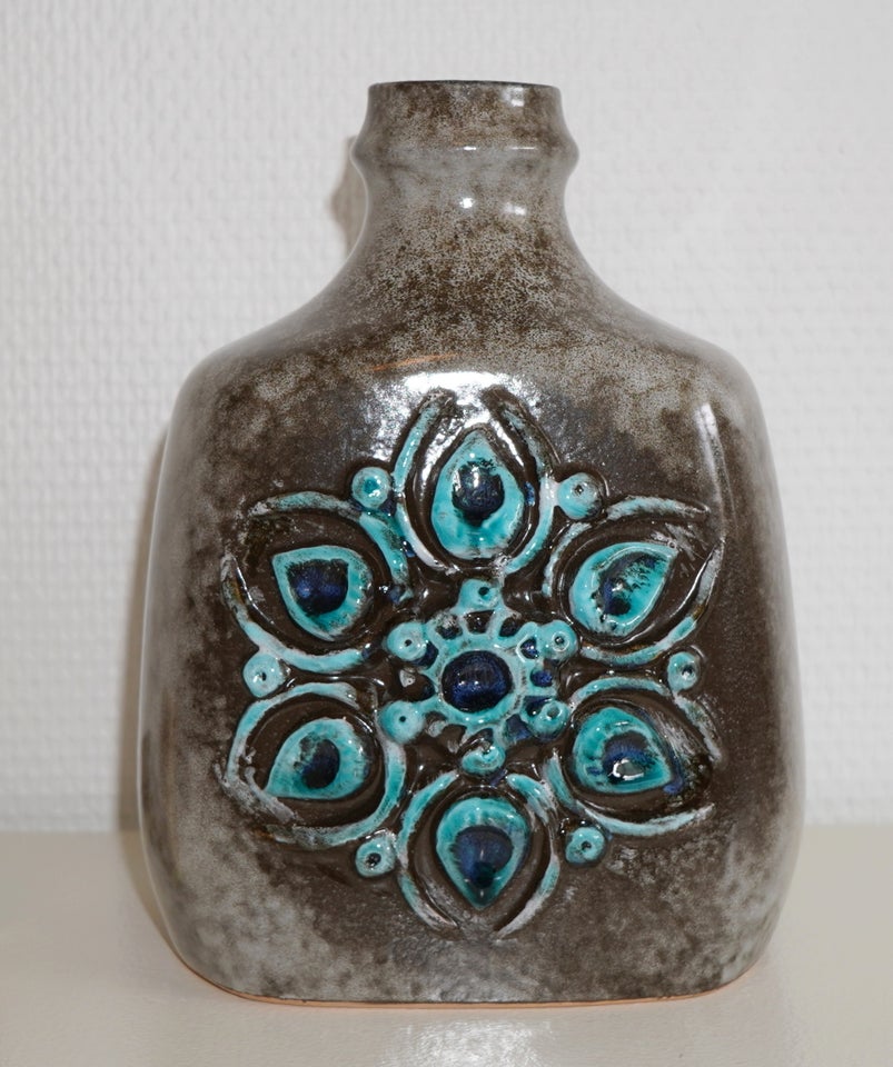 Vintage keramik vase med turkis