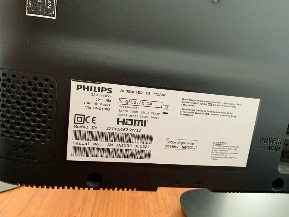 LCD, Philips, 32PFL6626T/12