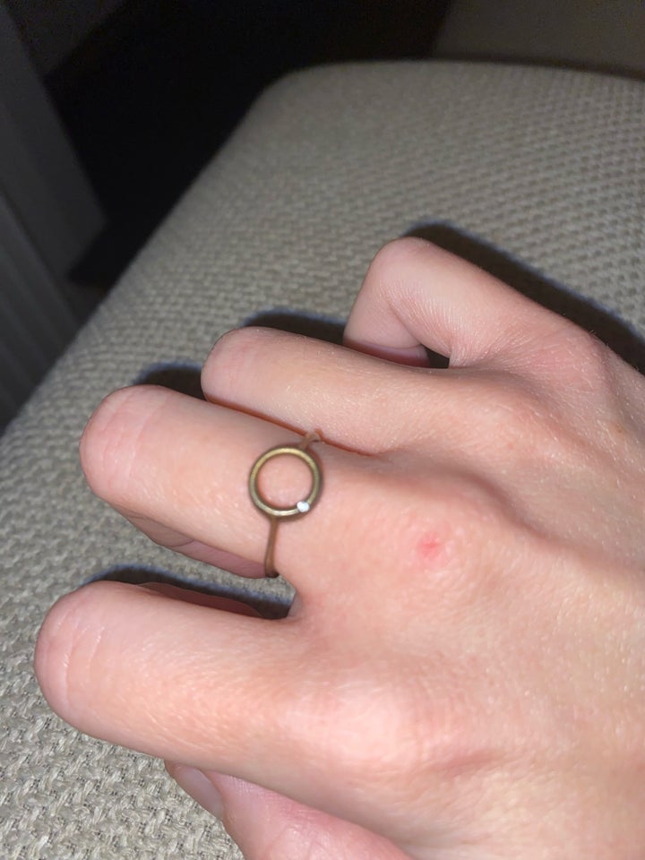 Fingerring, forgyldt