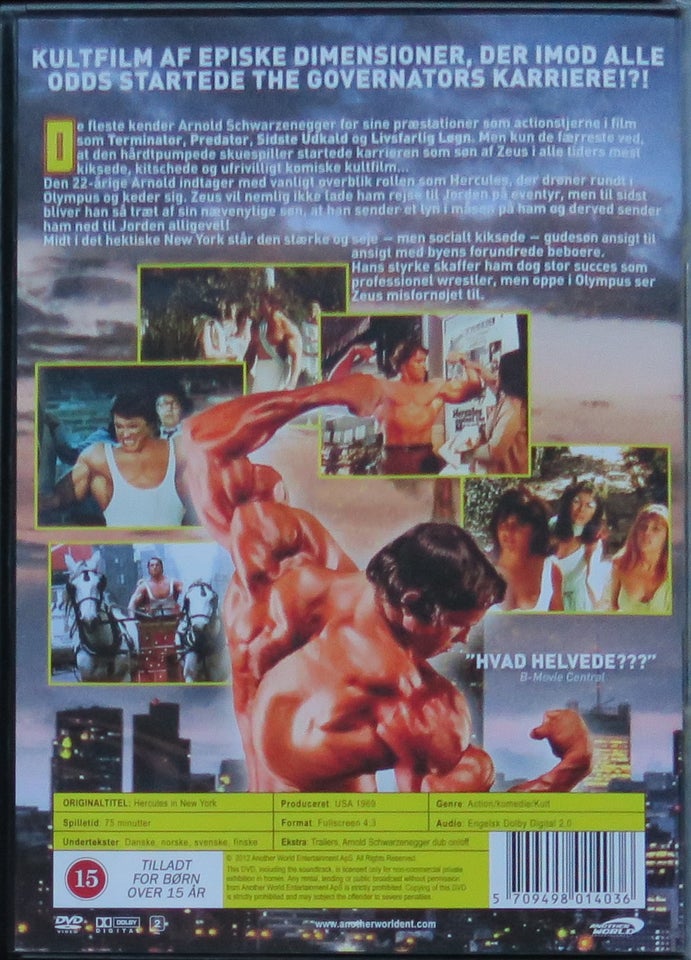 Hercules in New York, DVD, action