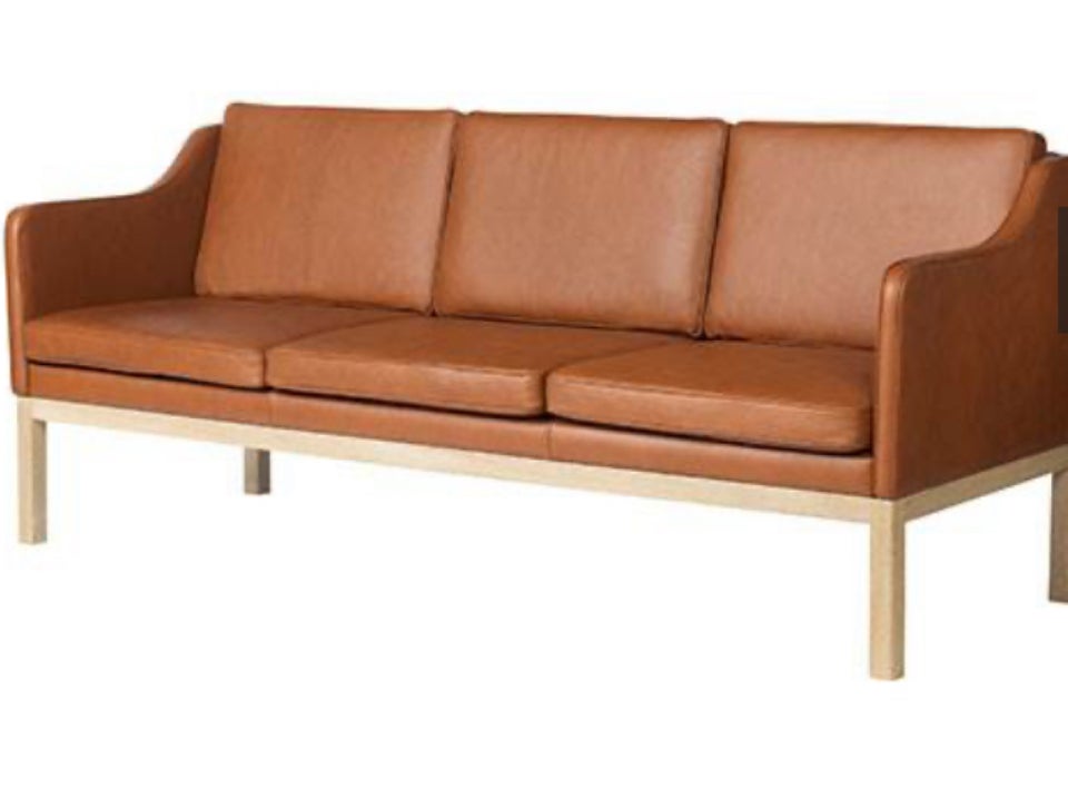 Sofa, læder, 3 pers.