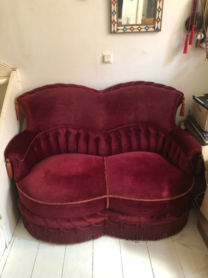 Sofa fløjl 2 pers