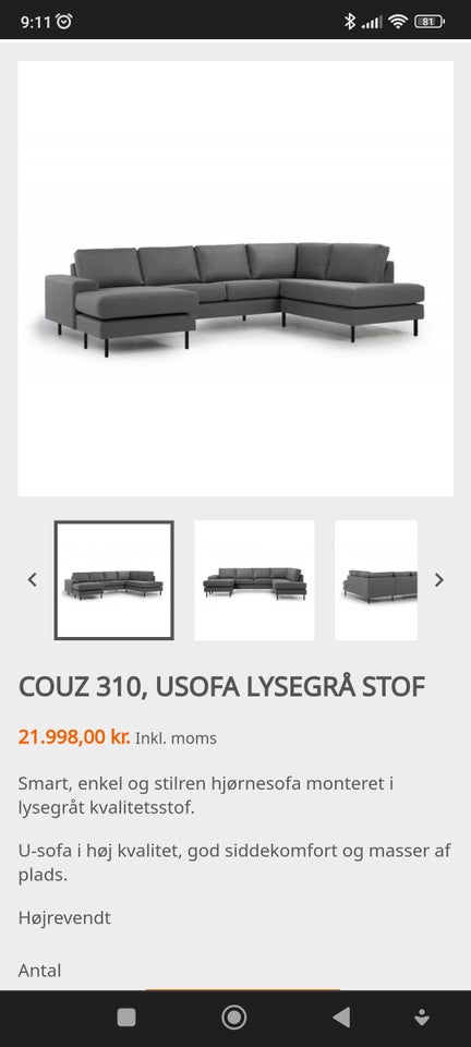 U-sofa, Couz