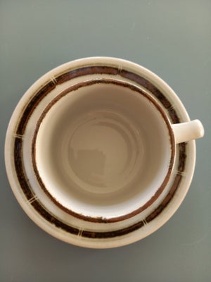 Keramik Kaffekop med underkop