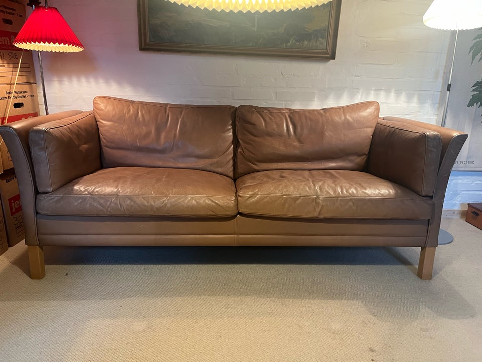 Sofa, læder, 2 pers.