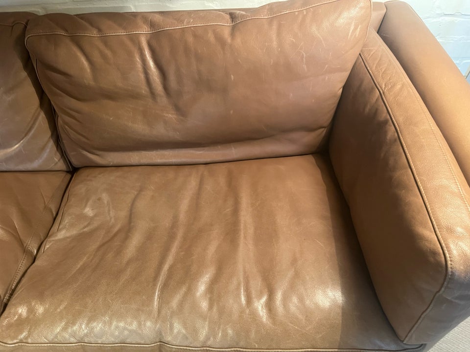 Sofa, læder, 2 pers.