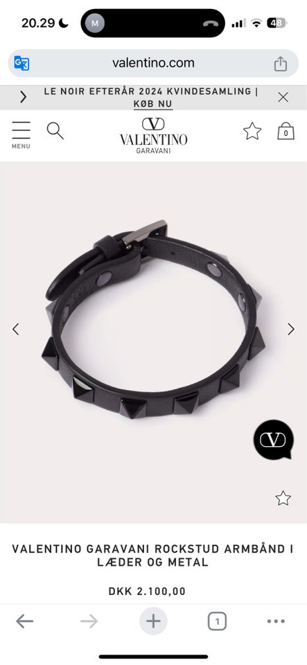 Armbånd læder Valentino