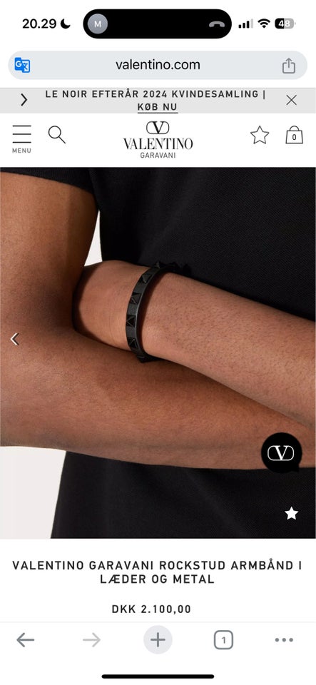 Armbånd læder Valentino