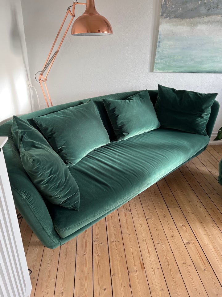 Sofa, velour, 3 pers.