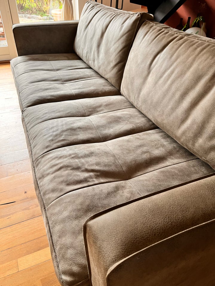 Sofa, læderlook, 2 pers.