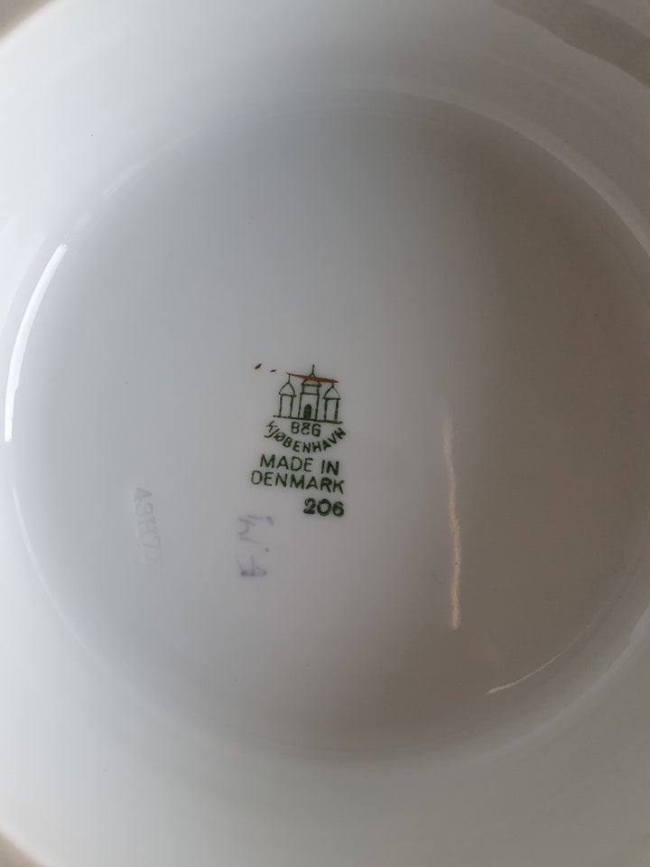 Porcelæn, Mågestel, frugt skål