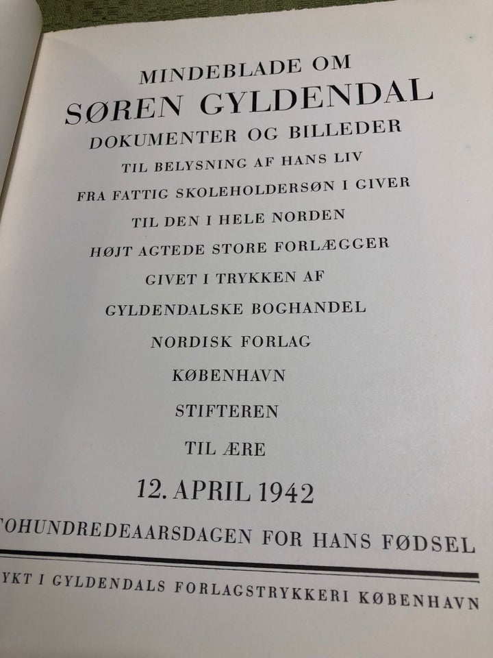 Søren Gyldendahl in memoriam,