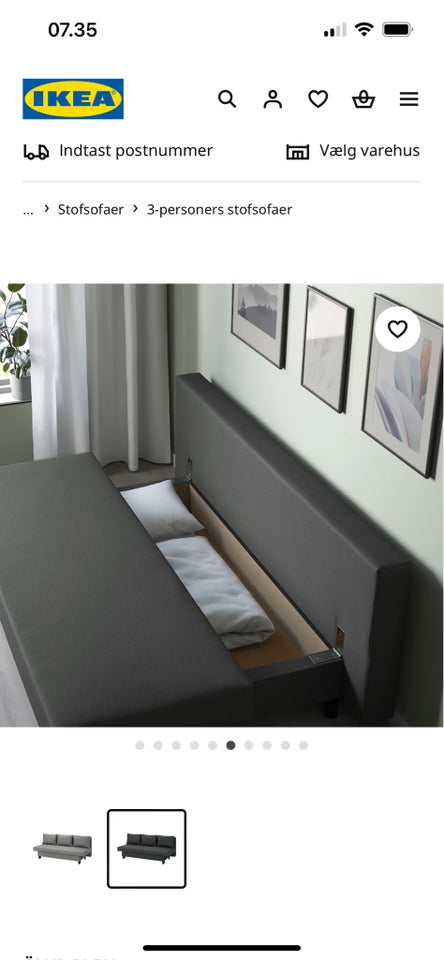 Sovesofa Ikea Älvfalen  b: 85 l: