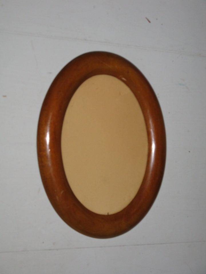 Billedramme - oval mahonie m glas