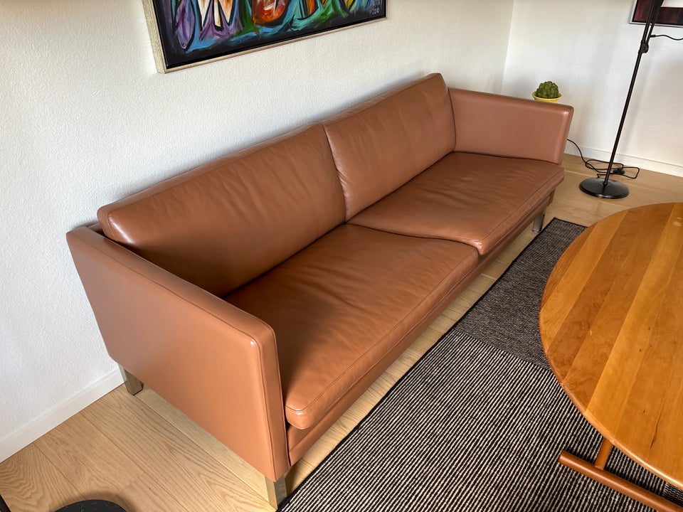 Sofa, læder, 3 pers.