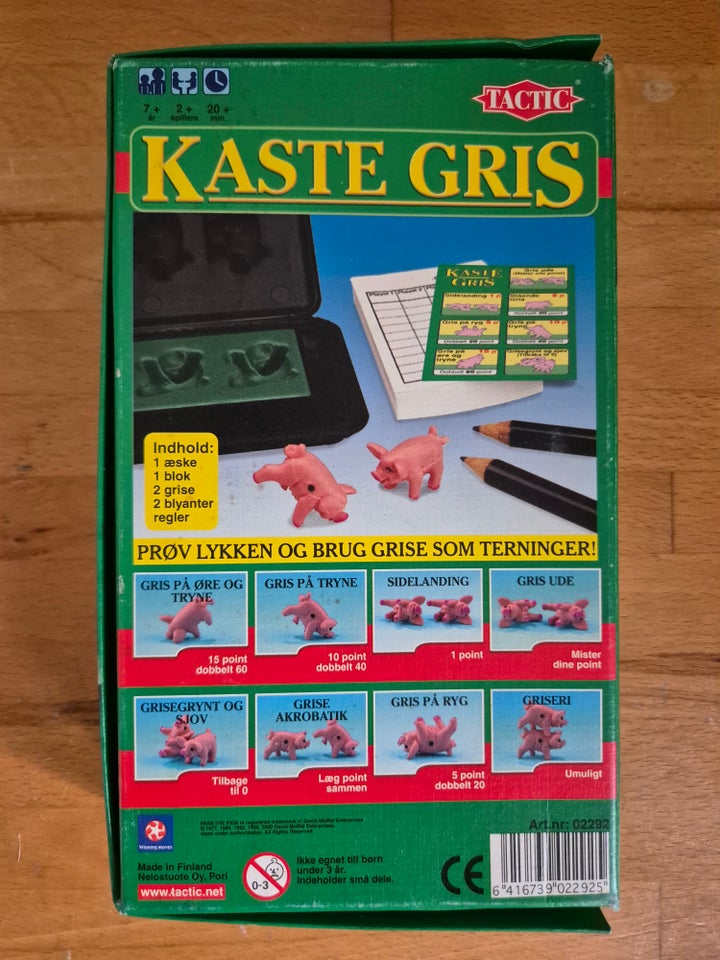 Kaste gris, party- / familiespil,