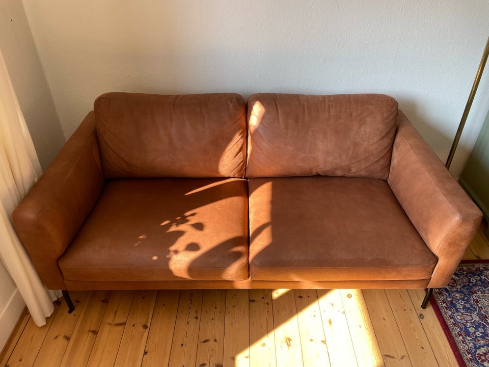 Sofa, læder, anden størrelse