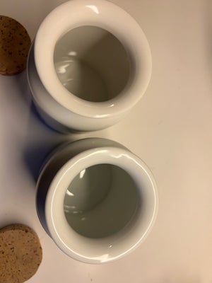 Porcelæn Krukker med korklåg Eva