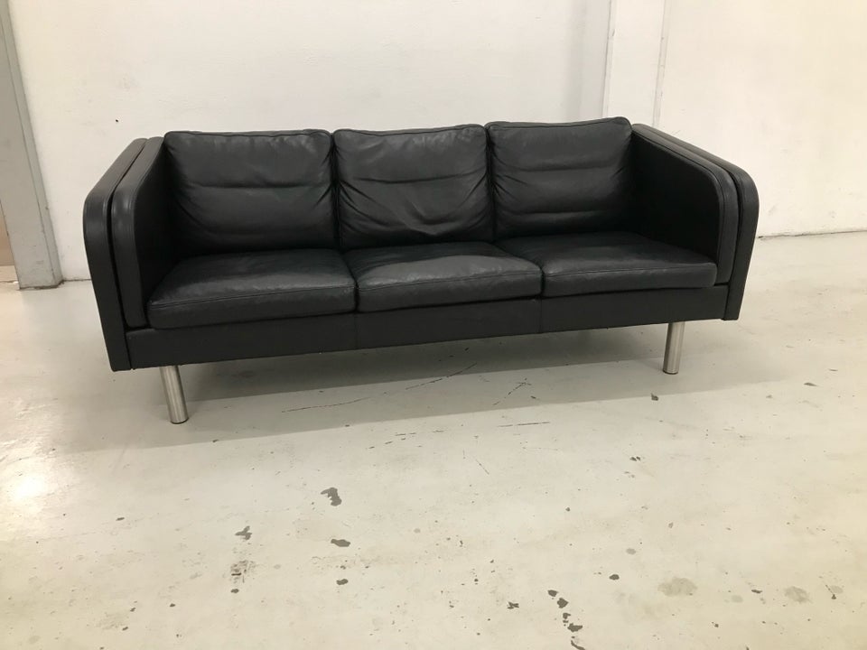 Sofa, læder, 3 pers.