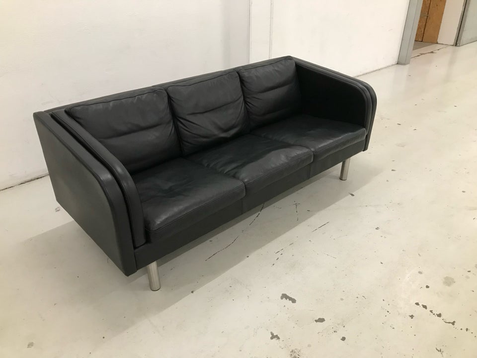 Sofa, læder, 3 pers.