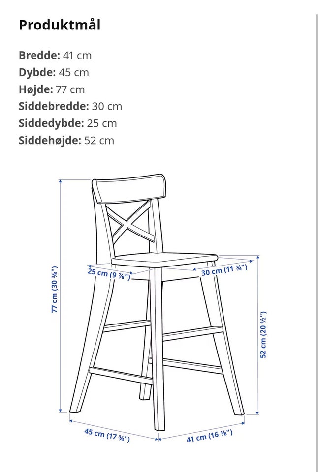 Højstol, IKEA Ingolf