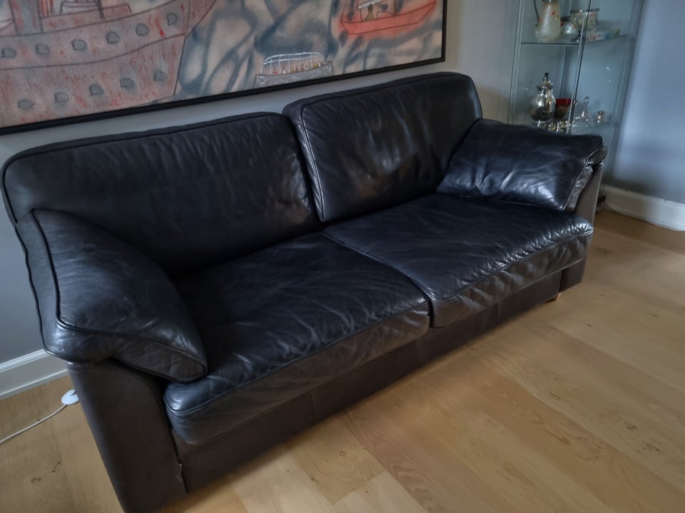 Sofa, læder, 2 pers.