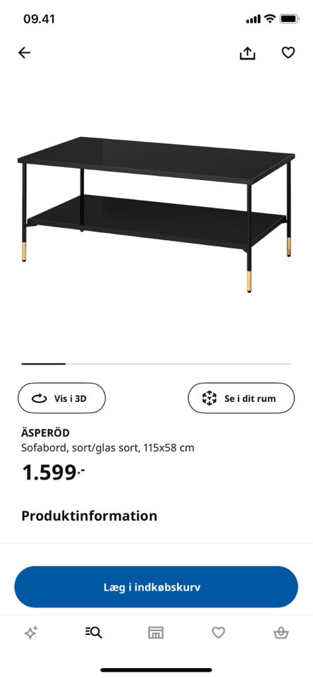 Sofabord Ikea glas