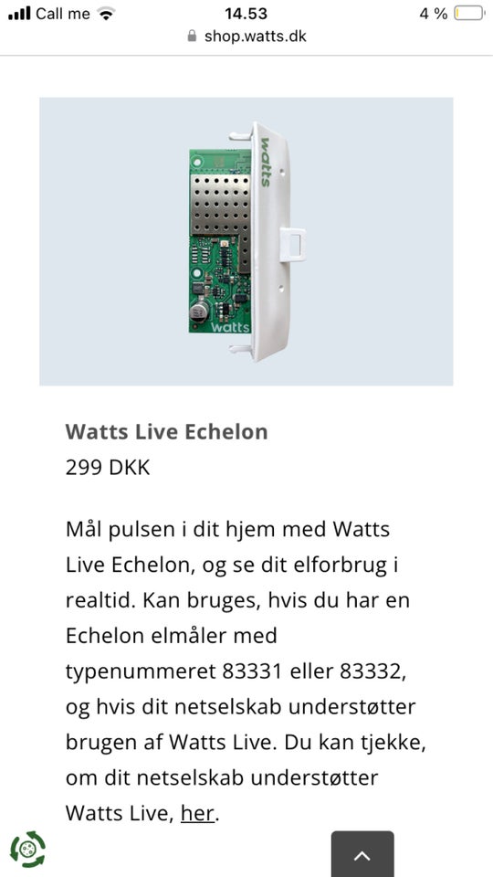 Energimåler Watts