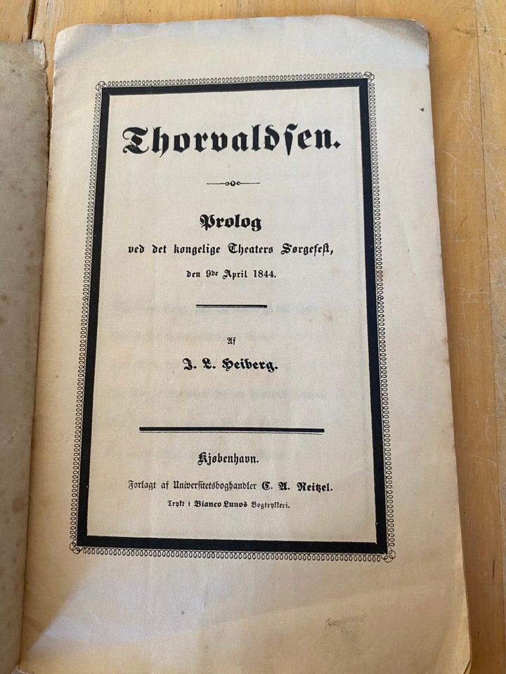 Thorvaldsen, J. L. Heiberg, genre: