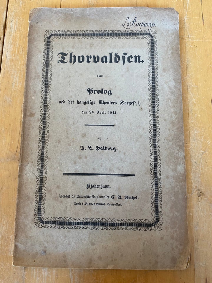 Thorvaldsen, J. L. Heiberg, genre: