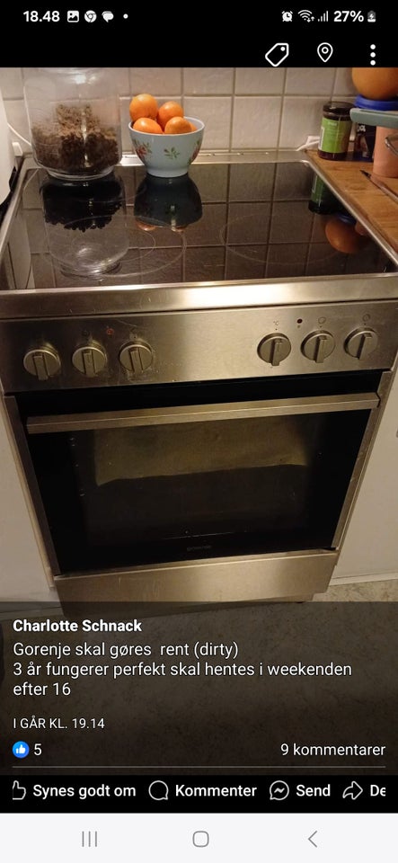 Glaskeramisk komfur, Gorenje