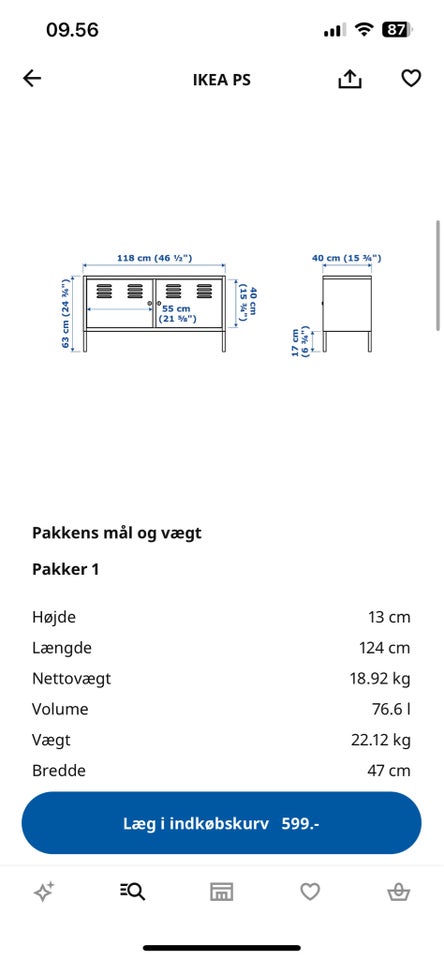 Tv bord/opbevaring, Ikea