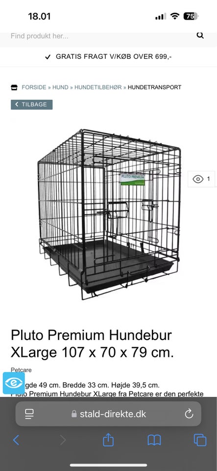 Hundebur, Pluto Premium Hundebur