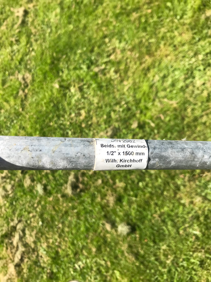 Galvaniseret rør 1/2" 1500mm