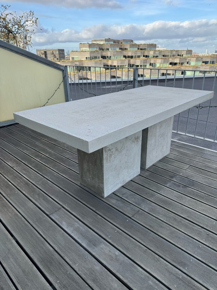 Spisebord, concrete, b: 80 l: 200