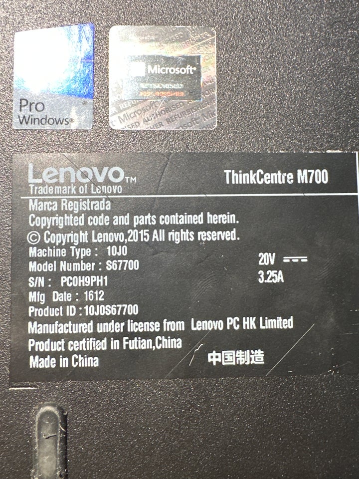 Lenovo, ThinkCenter M700,