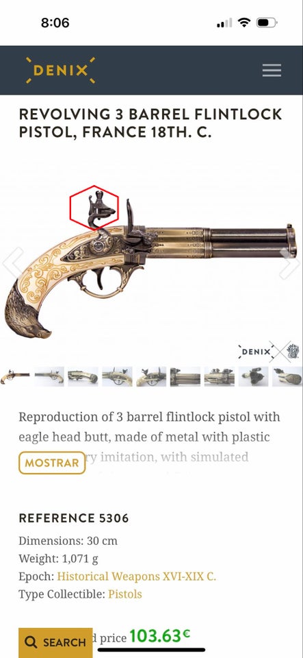 Militær, Antik pistol