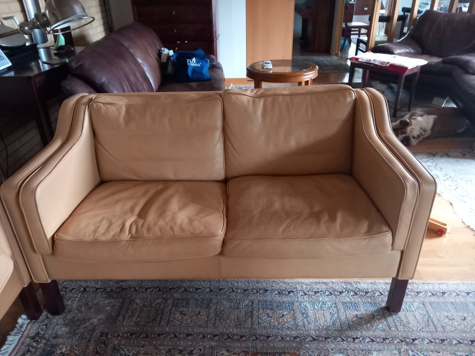 Sofa, læder, 3 pers.