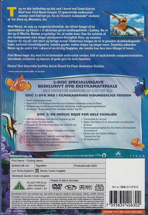 Find Nemo, DVD, animation