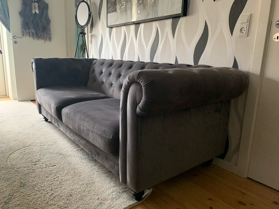 Sofa, velour, 3 pers.